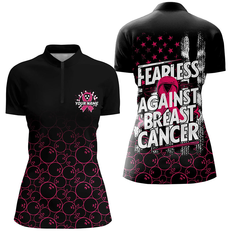 "Fearless Against Breast Cancer" individuelle Bowlinghemden, Brustkrebs-Bewusstseins-Teamtrikot IPHW7010