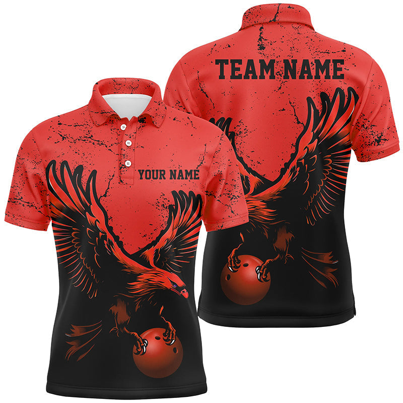 Individuelle rote Adler-Bowlingteam-Hemden für Herren, Grunge-Vintage-Bowlingteam-Trikots Outfits IPHW5848