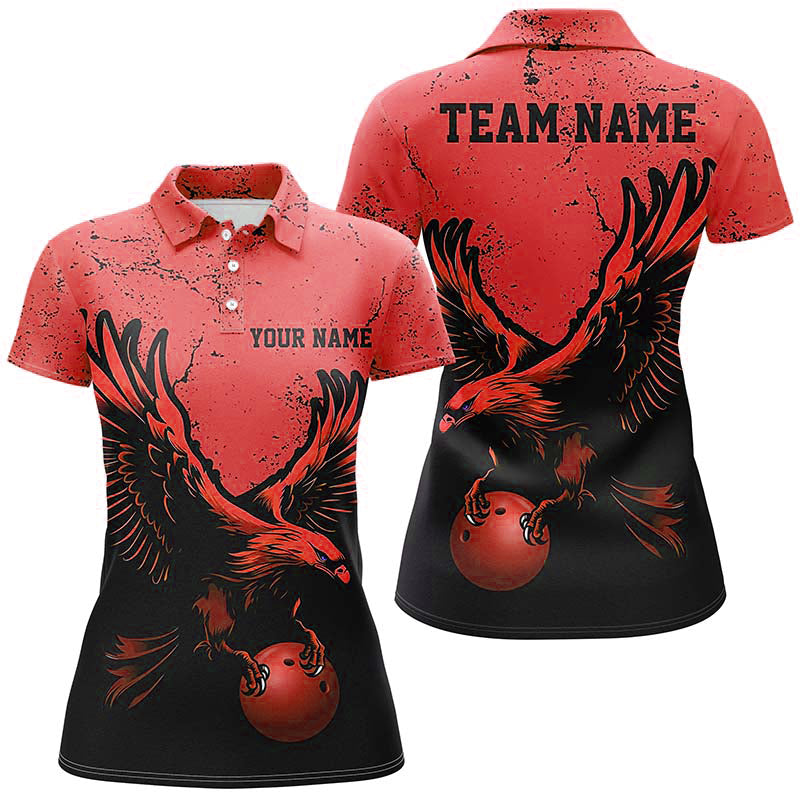 Individuelle rote Adler-Bowlingteam-Hemden für Herren, Grunge-Vintage-Bowlingteam-Trikots Outfits IPHW5848