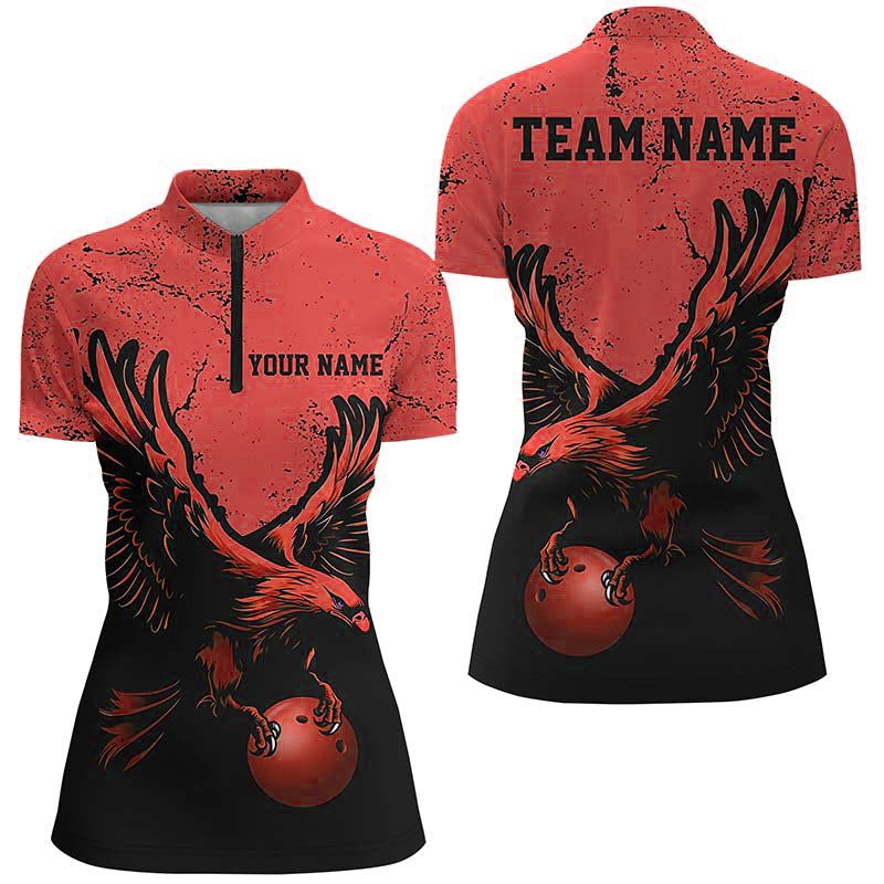 Individuelle rote Adler-Bowlingteam-Hemden für Herren, Grunge-Vintage-Bowlingteam-Trikots Outfits IPHW5848