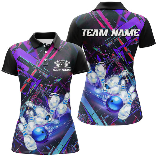 Individuelle bunte Bowlingliga-Hemden für Damen, Bowlingturnier-Teamtrikots IPHW6719