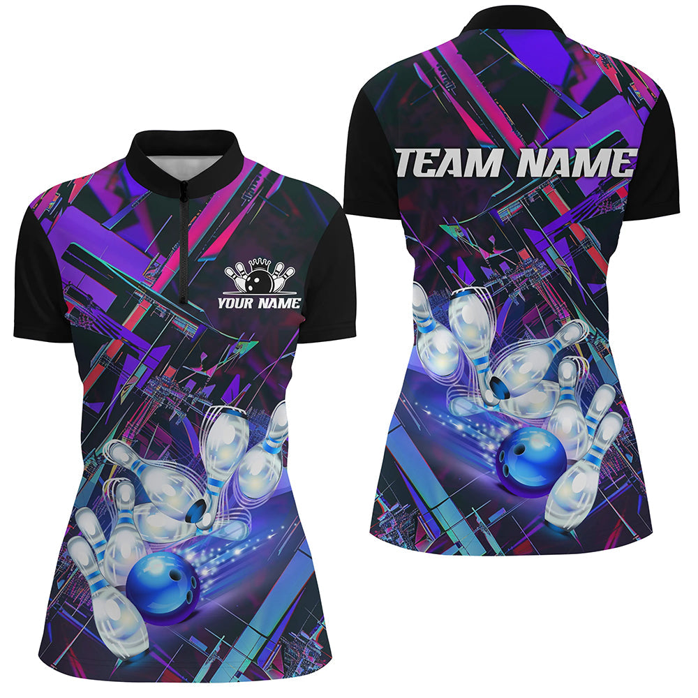 Individuelle bunte Bowlingliga-Hemden für Damen, Bowlingturnier-Teamtrikots IPHW6719