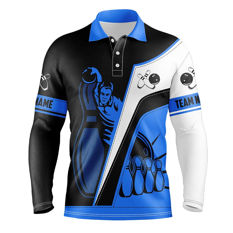 Multicolor Bowling-Poloshirt für Herren, personalisierte Bowlingtrikots, Bowling-Teamtrikots NQS5201