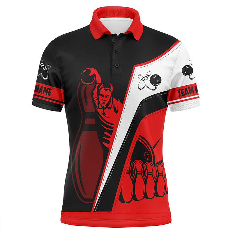 Multicolor Bowling-Poloshirt für Herren, personalisierte Bowlingtrikots, Bowling-Teamtrikots NQS5201