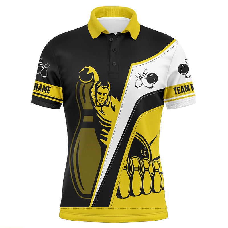 Multicolor Bowling-Poloshirt für Herren, personalisierte Bowlingtrikots, Bowling-Teamtrikots NQS5201