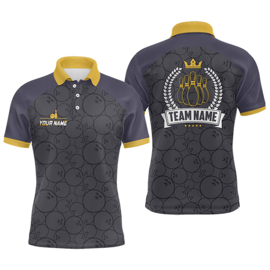 Bowling-Poloshirts für Herren – Individuelle Camo-Bowling-Team-Liga-Trikots, Retro-Bowling-Shirts NQS6756